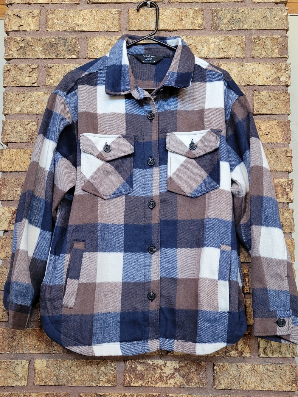 Member's Mark Plaid Shacket Size Medium New without Tags